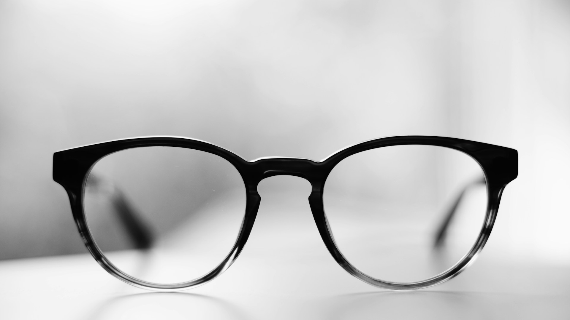 eyeglasses with black frames