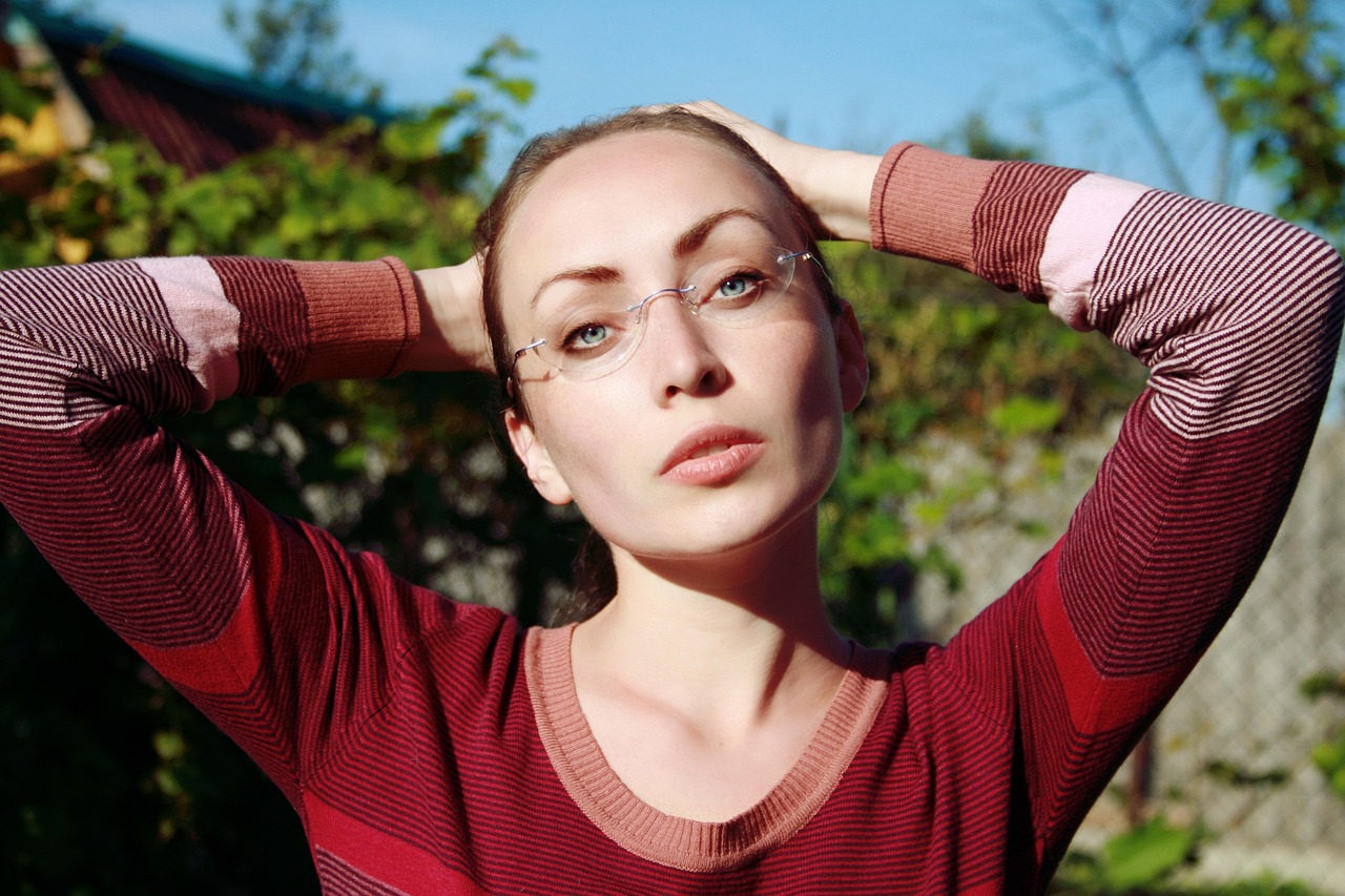 natural, female, woman, wearing, wool, woolen, jumper, nature, sweater, eyewear, eyes, sight, beautiful, portrait, attra