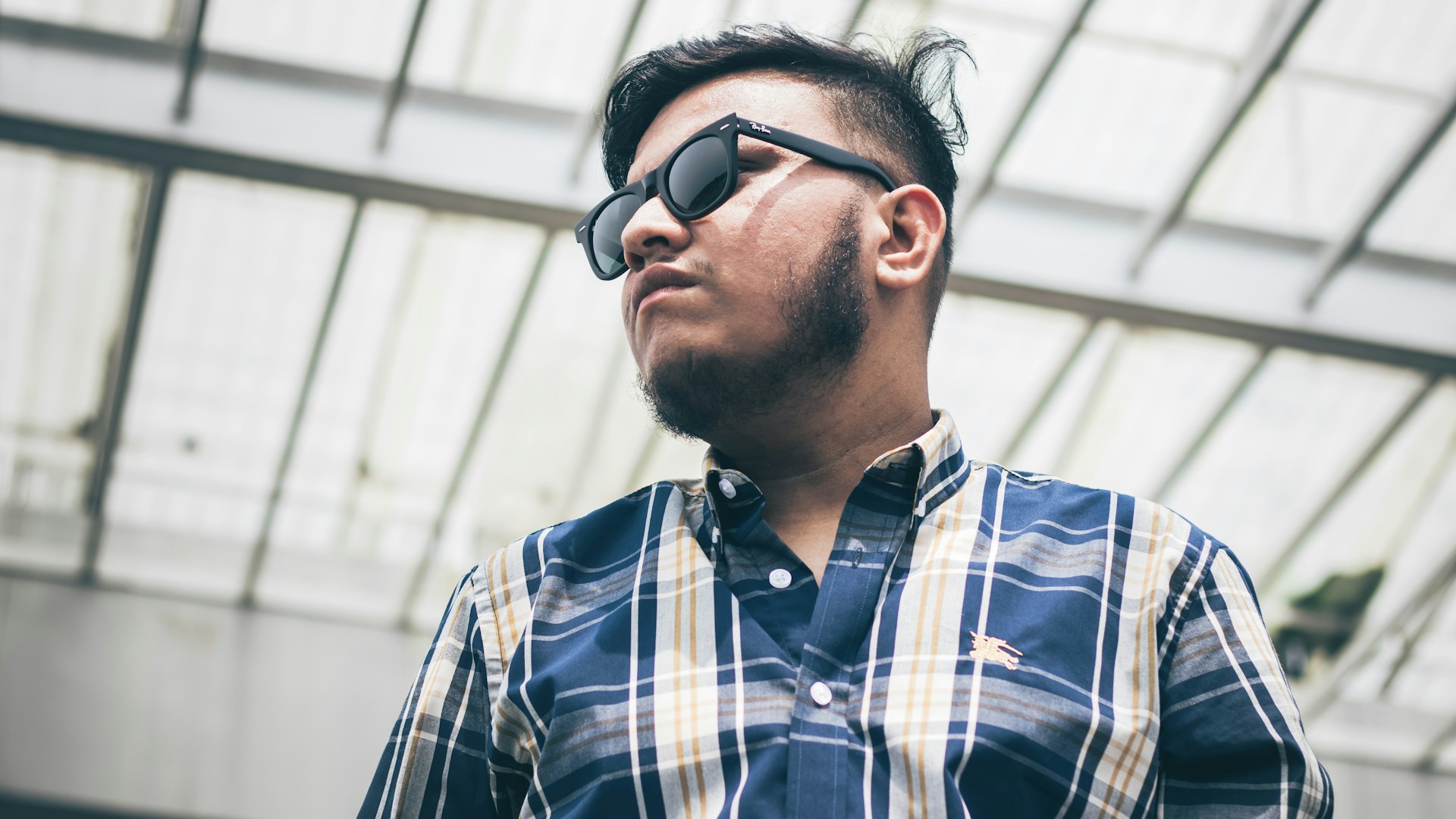 a man wearing sunglasses