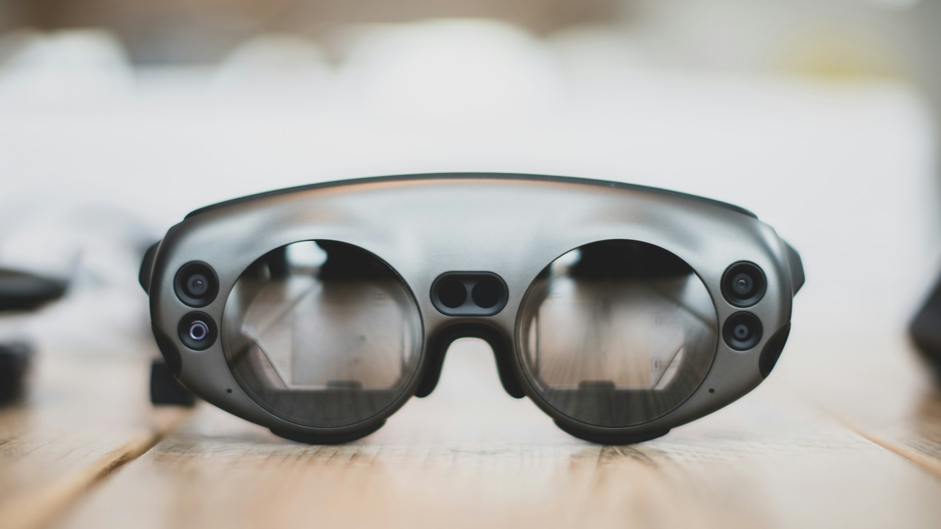 black glasses on floor